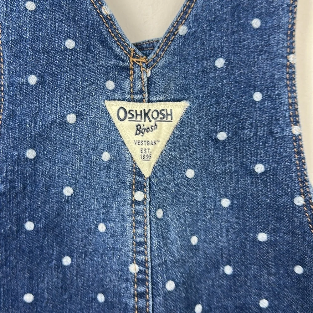 Oshkosh B’gosh Girls Polka Dot Overalls Sz 2T